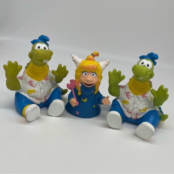 Vintage Eureeka's Castle: Eureeka & Magellan Pizza Hut Plastic Puppets Lot Of 3 - Picture 1 of 9
